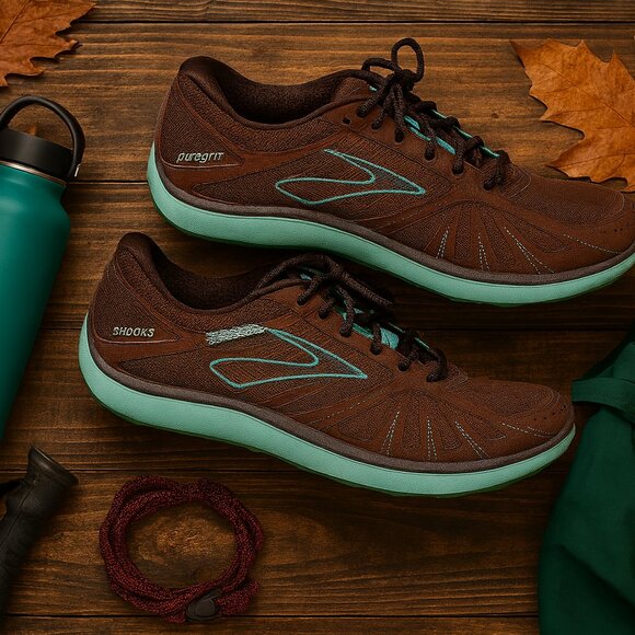 Brooks PureGrit Women’s Trail Running Shoes Size 8 Brown Aqua Style 1201031B251 - Picture 14 of 14